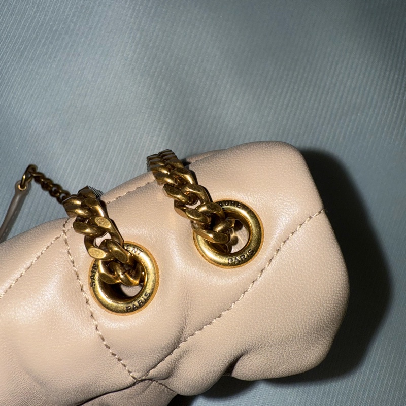 YSL Puffer mini奶茶色-9