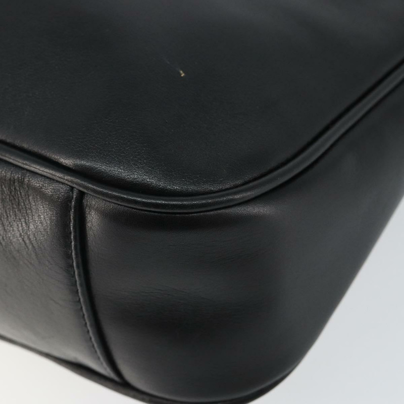 【日本直送】GUCCI 竹節手提包 皮革 兩用 黑色 金色 001 1638 正品 BA5842-14