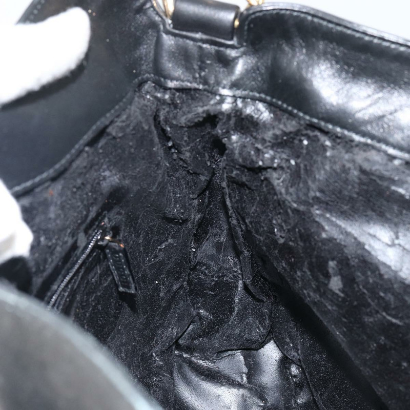 【日本直送】GUCCI 竹節手提包 皮革 兩用 黑色 金色 001 1638 正品 BA5842-19