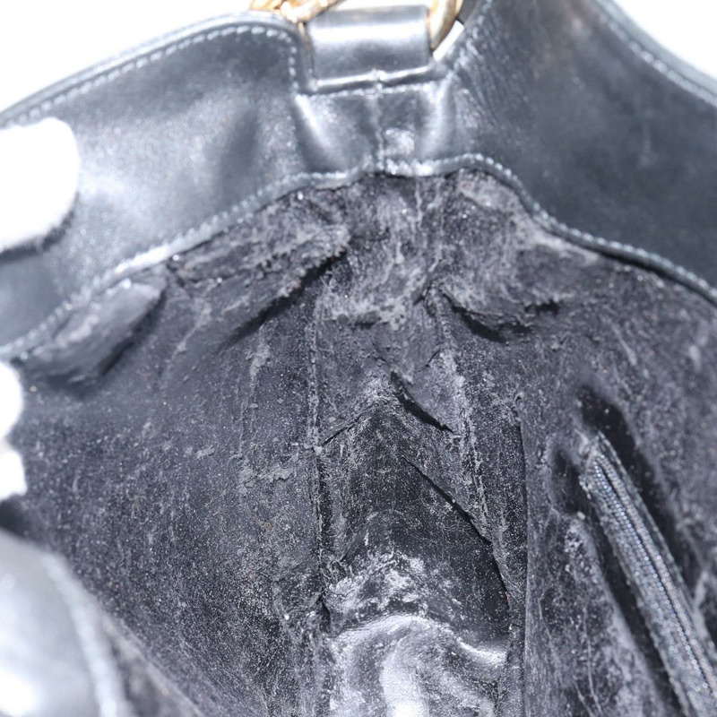 【日本直送】GUCCI 竹節手提包 皮革 兩用 黑色 金色 001 1638 正品 BA5842-20