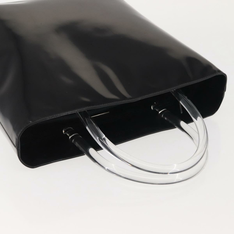 【日本直送】PRADA 手提包 皮革塑膠 黑色 銀色 正品 BA5672-5