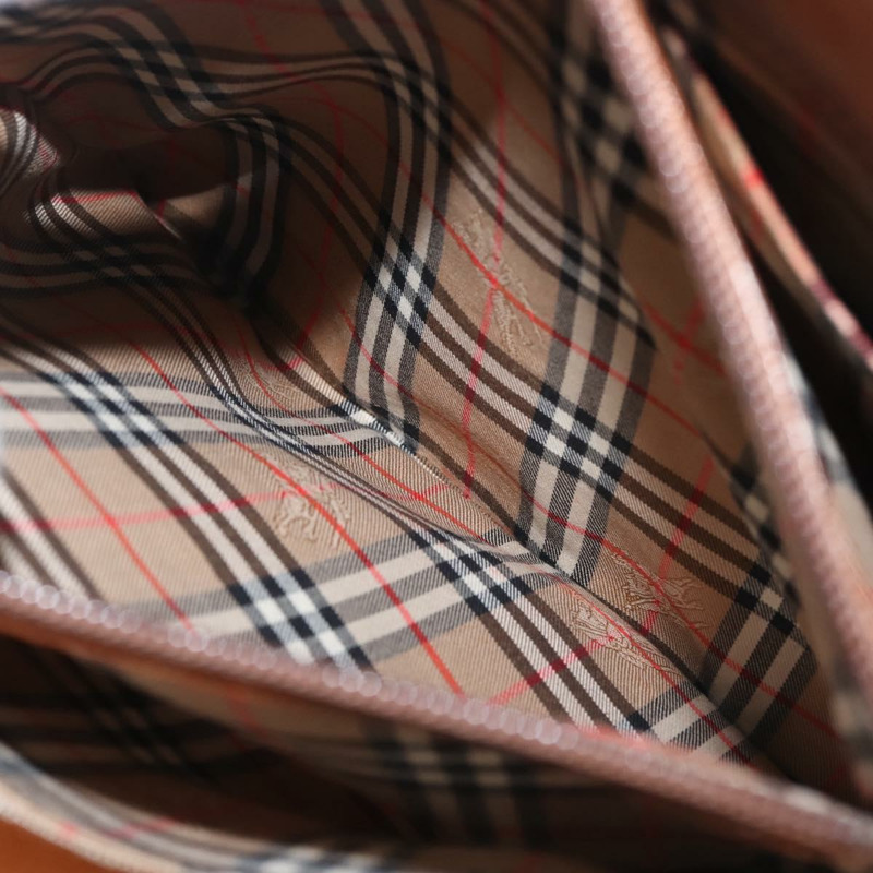 【日本直送】Burberrys 棕色金色皮革手提包,正品 BA5836-11