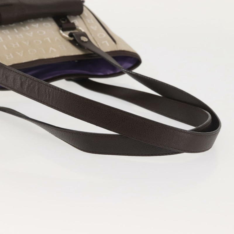 【日本直送】寶格麗 Logo Mania 帆布手提包 米色 銀色 正品 BA5834-6