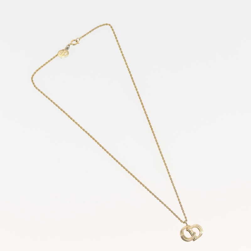 【日本直送】Christian Dior 項鍊 金屬 金 Auth 143879-1