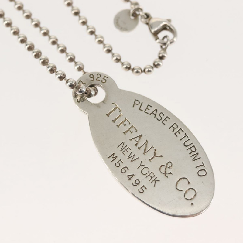 【日本直送】蒂芬妮 (TIFFANY&Co.) 橢圓形吊牌項鍊 925銀 Auth 143843-11