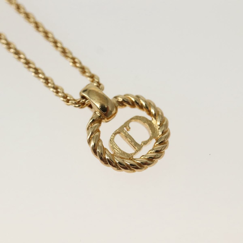 【日本直送】Christian Dior 項鍊 金屬 金 Auth 143874-9