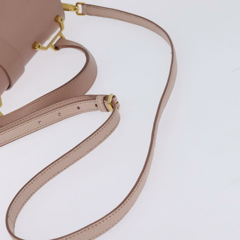 【日本直送】Miu Miu 手提包 皮革 兩用 粉金配色 正品 143829-7