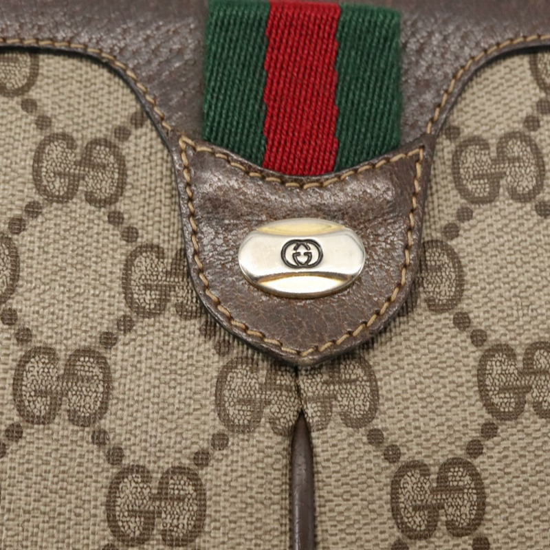 【日本直送】GUCCI GG Supreme Web Sherry Line 手提包 PVC 米色 金色 紅色 904 02 047 正品 BA6221-17