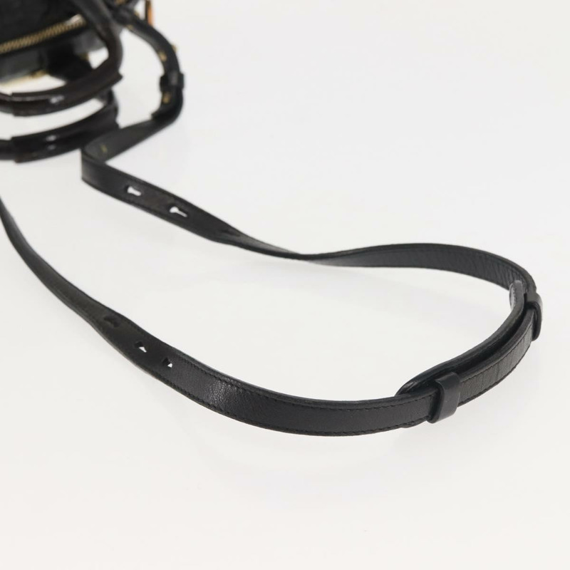 【日本直送】Chloe Etel 手提包 皮革 2way 黑色金色 正品 BA6272-7