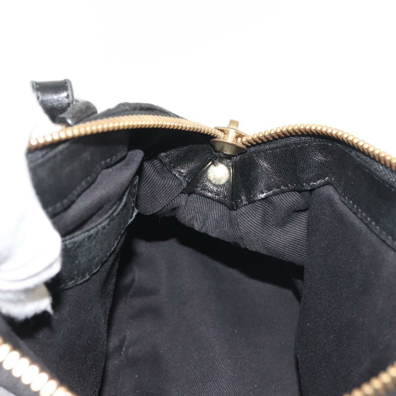 【日本直送】Chloe Etel 手提包 皮革 2way 黑色金色 正品 BA6272-20