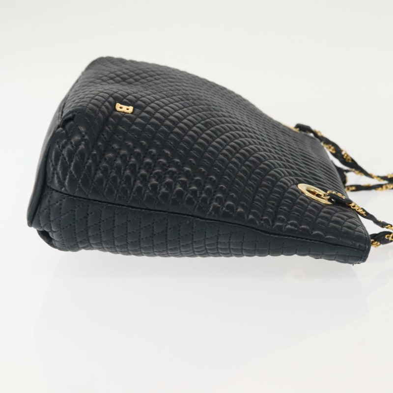 【日本直送】BALLY 鏈條單肩包 皮革 海軍藍 金色 正品 BA6225-2