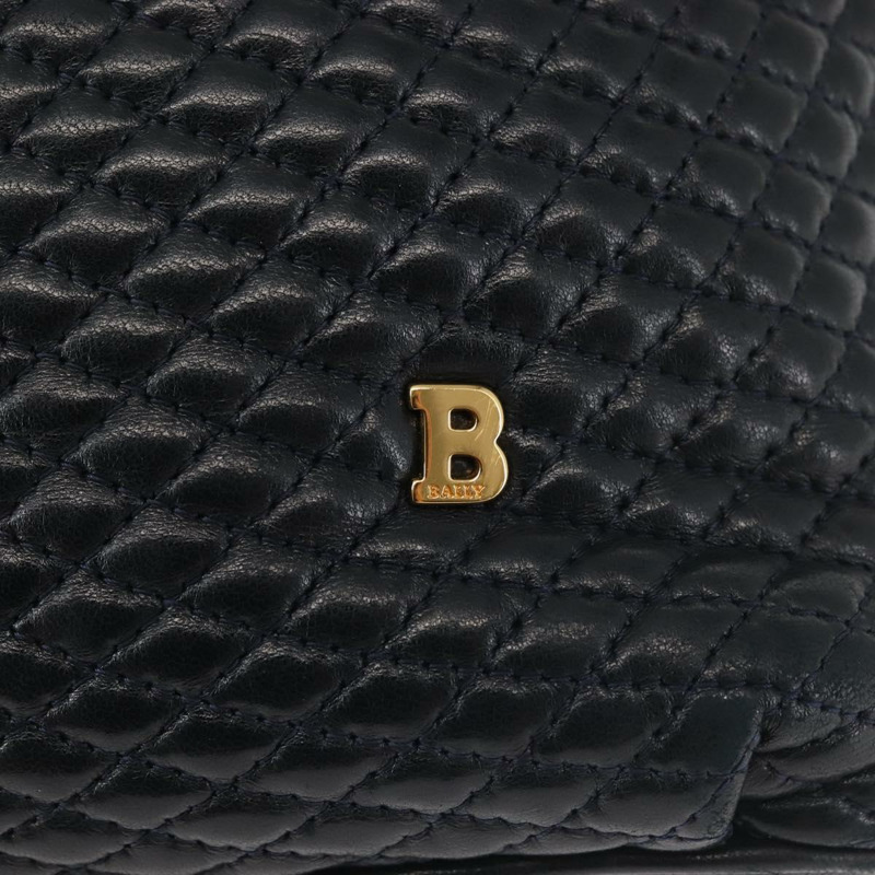 【日本直送】BALLY 鏈條單肩包 皮革 海軍藍 金色 正品 BA6225-16