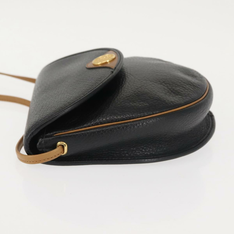 【日本直送】Christian Dior 黑色金色皮革肩背包 正品 BA6146-3