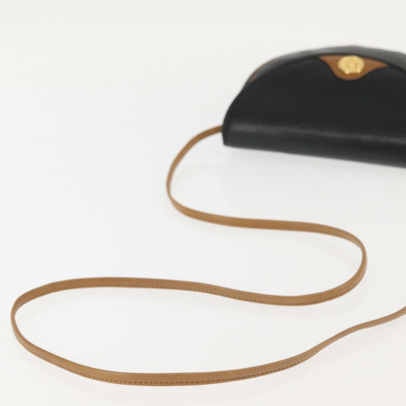 【日本直送】Christian Dior 黑色金色皮革肩背包 正品 BA6146-6