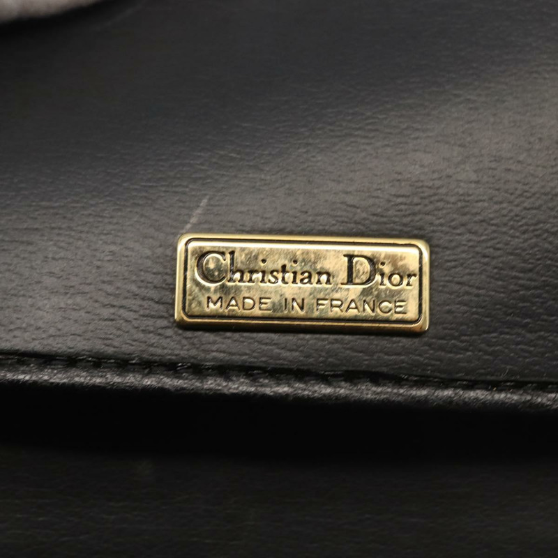 【日本直送】Christian Dior 黑色金色皮革肩背包 正品 BA6146-10