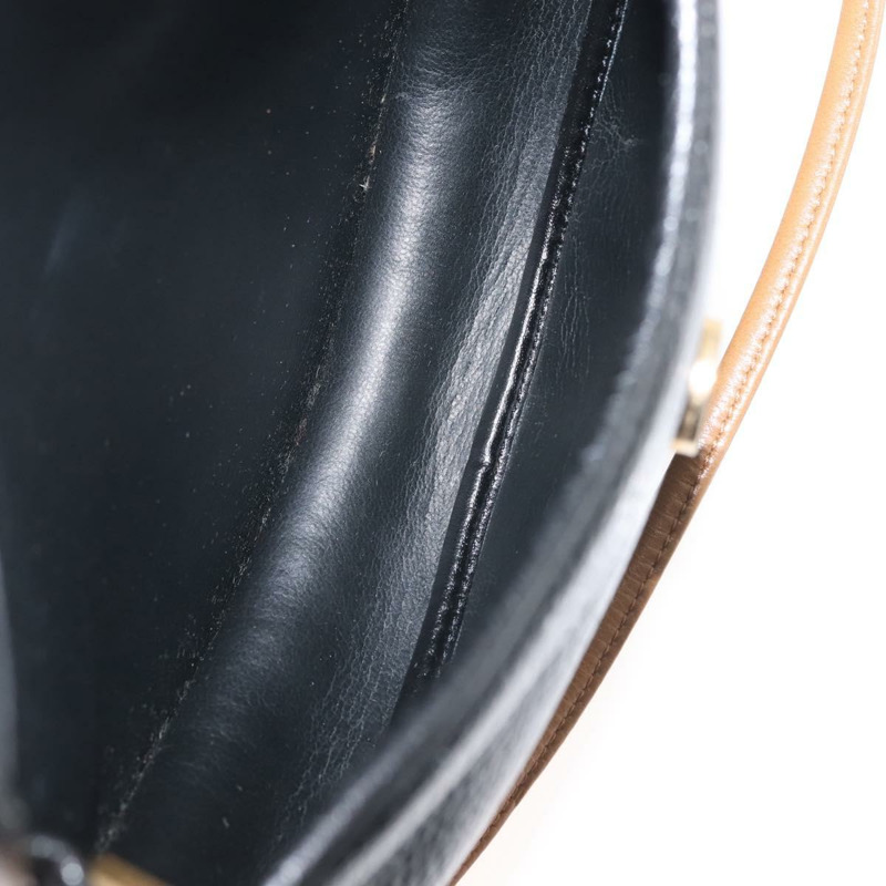 【日本直送】Christian Dior 黑色金色皮革肩背包 正品 BA6146-11