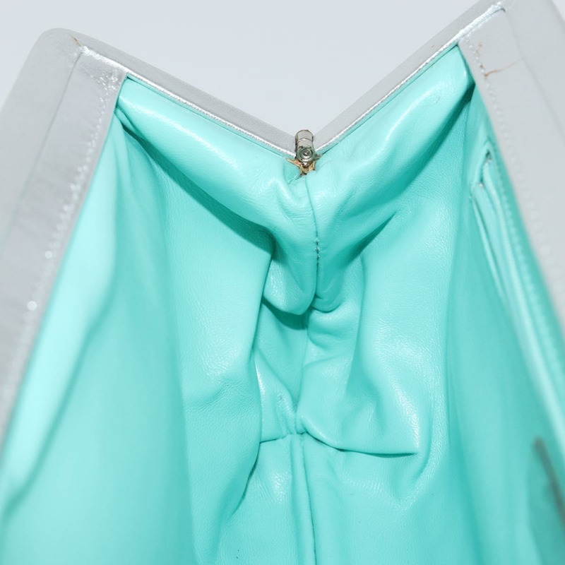 【日本直送】蒂芬妮 (TIFFANY&Co.) 草編手拿包 米色 銀色 正品 BA6190-10