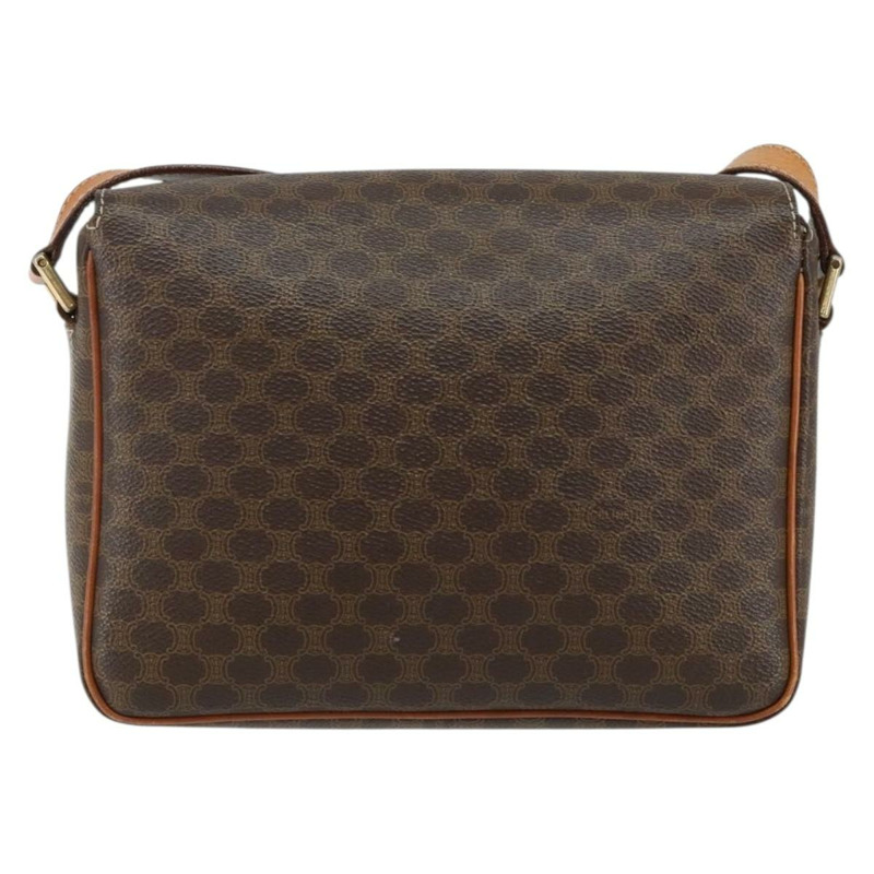 【日本直送】CELINE Macadam帆布肩背包 PVC皮革 棕色 金色 正品 143496-1