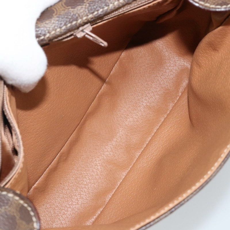 【日本直送】CELINE Macadam帆布肩背包 PVC皮革 棕色 金色 正品 143496-9