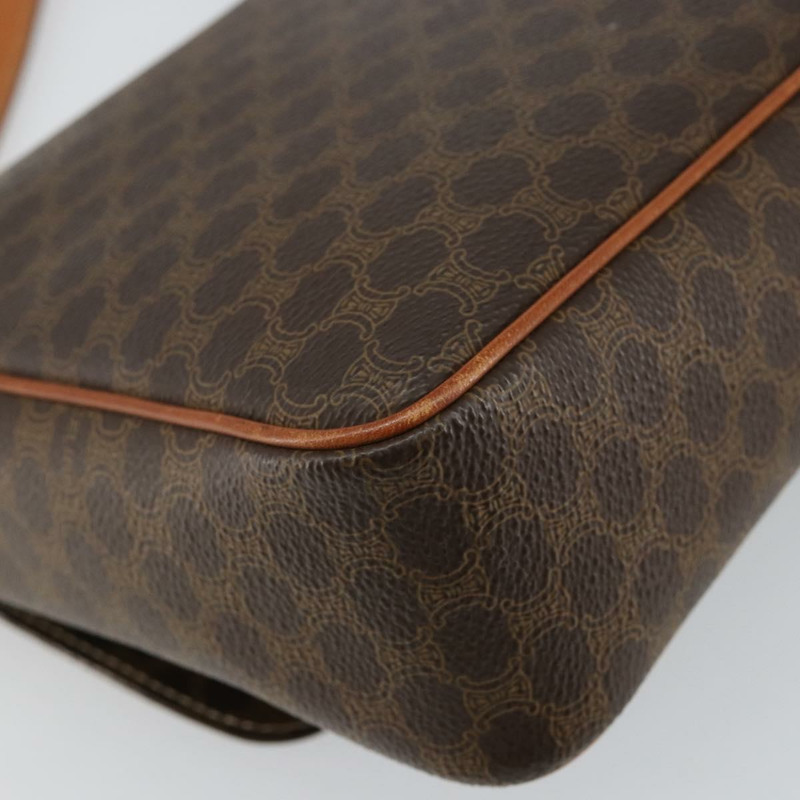 【日本直送】CELINE Macadam帆布肩背包 PVC皮革 棕色 金色 正品 143496-15