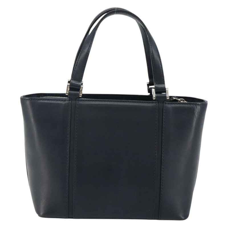 【日本直送】BURBERRY 手提包 皮革 海軍藍 銀色 正品 BA6227-1