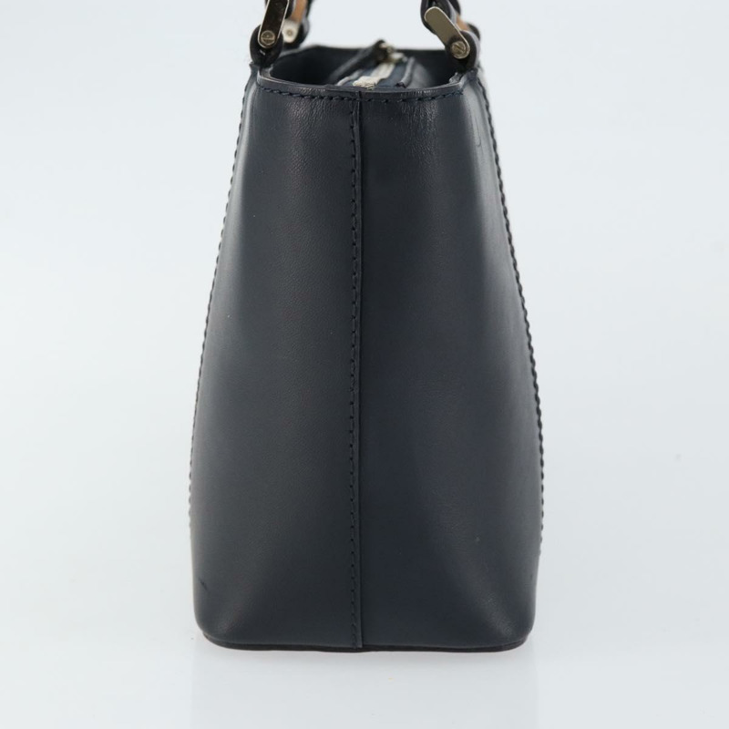 【日本直送】BURBERRY 手提包 皮革 海軍藍 銀色 正品 BA6227-3