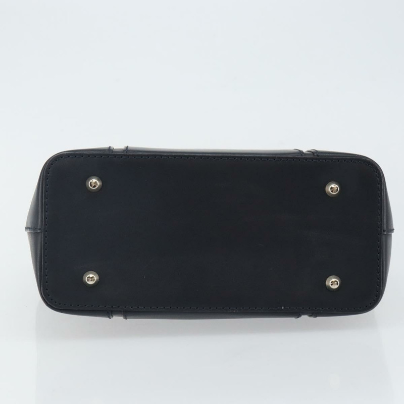 【日本直送】BURBERRY 手提包 皮革 海軍藍 銀色 正品 BA6227-4