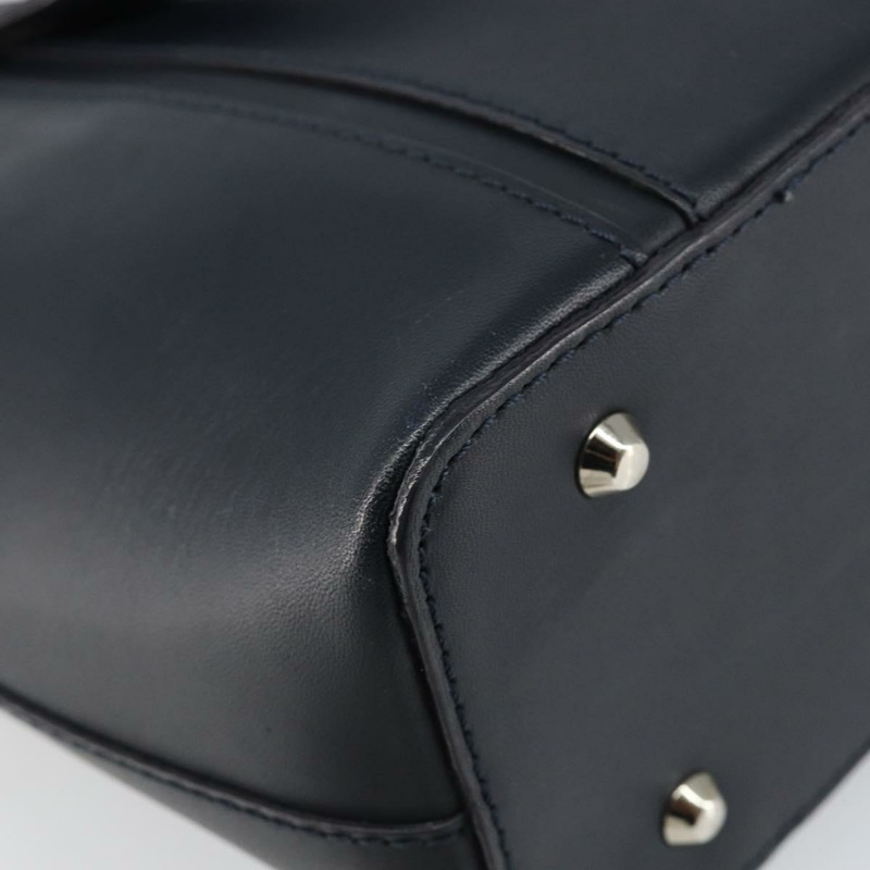 【日本直送】BURBERRY 手提包 皮革 海軍藍 銀色 正品 BA6227-8