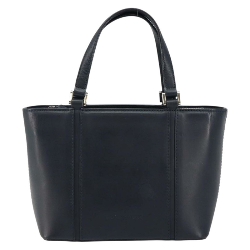 【日本直送】BURBERRY 手提包 皮革 海軍藍 銀色 正品 BA6227-12