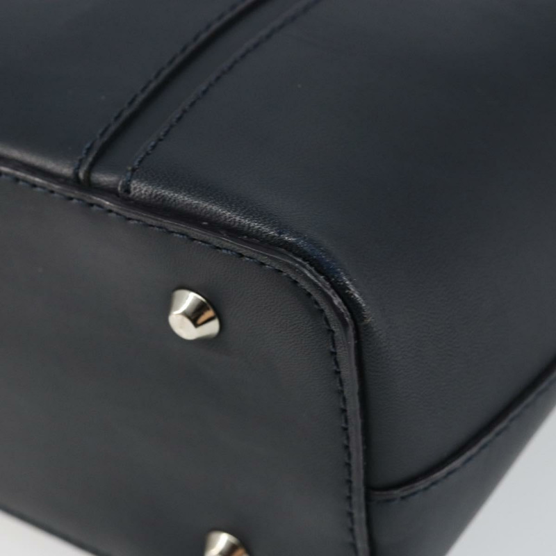 【日本直送】BURBERRY 手提包 皮革 海軍藍 銀色 正品 BA6227-15