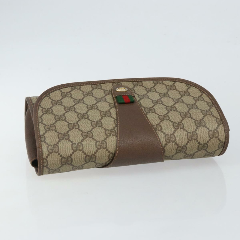 【日本直送】GUCCI GG Supreme Web Sherry Line 手提包 PVC 米色 金色 156 01 030 正品 143490-4