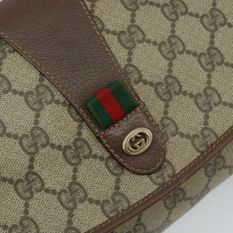 【日本直送】GUCCI GG Supreme Web Sherry Line 手提包 PVC 米色 金色 156 01 030 正品 143490-7