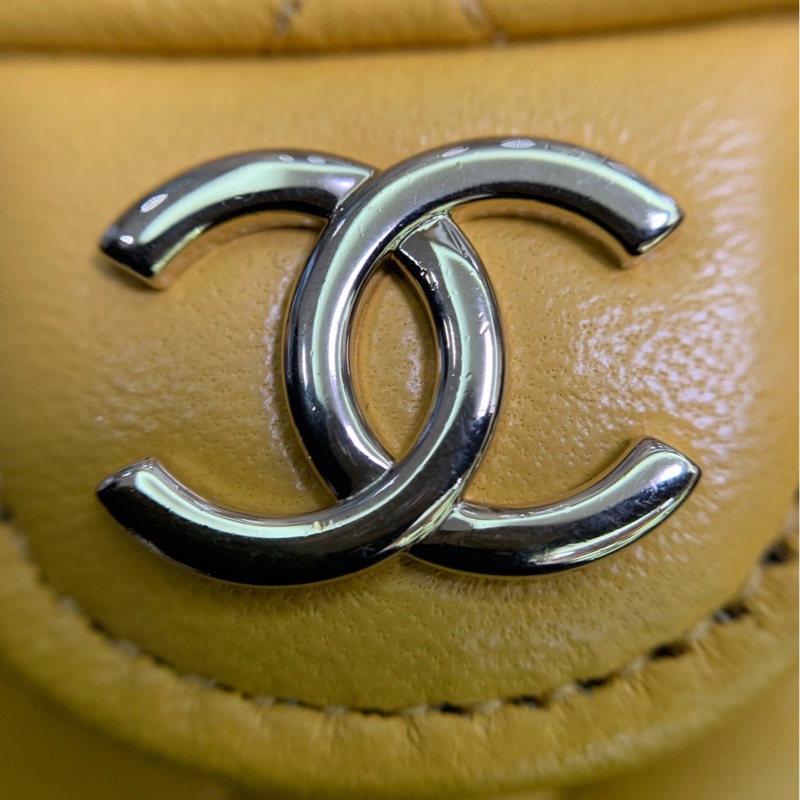 Chanel 芯片款 手柄woc 黃色 尺寸約17x10×3.3cm-9