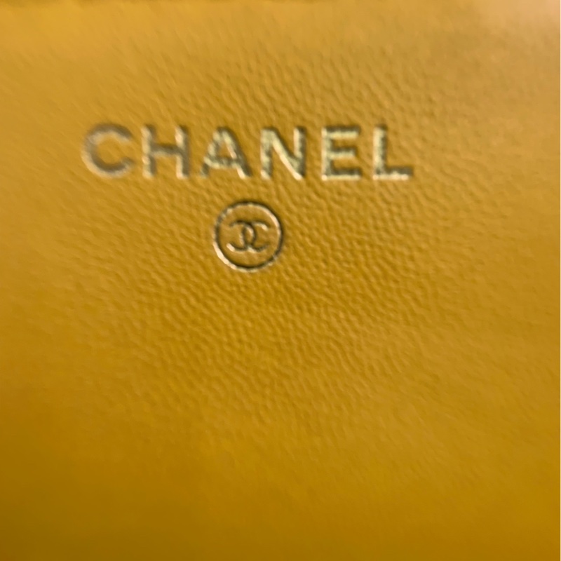Chanel 芯片款 手柄woc 黃色 尺寸約17x10×3.3cm-10