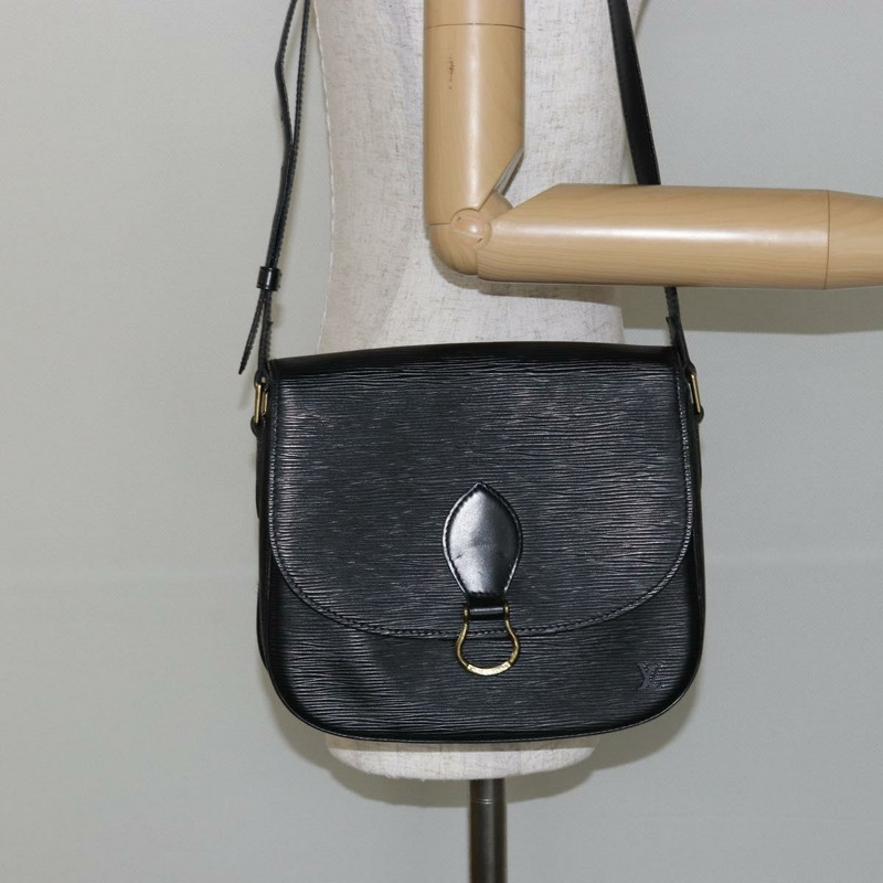 【日本直送】路易威登 Epi Saint Cloud GM 肩背包 黑色 M52192 LV Auth BA6121-23
