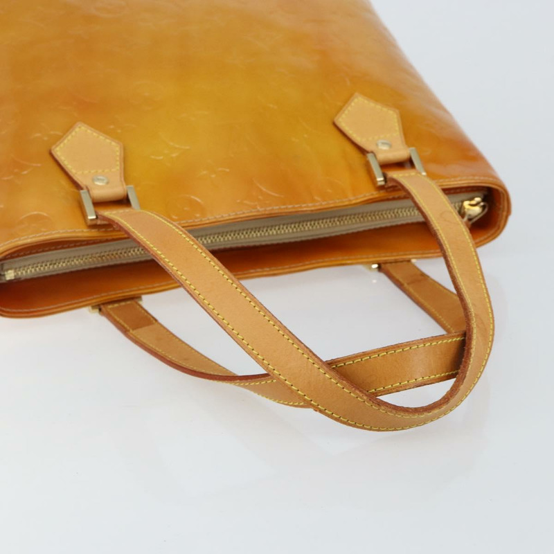 【日本直送】路易威登 Monogram Vernis Houston 手提包 米色 M91004 LV 正品 BA6311-6