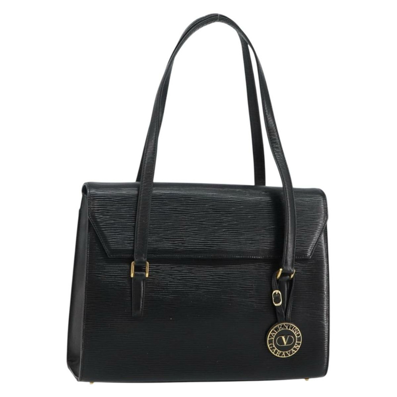 【日本直送】華倫天奴 (VALENTINO) 黑色金色皮革單肩包，正品 BA6292-0