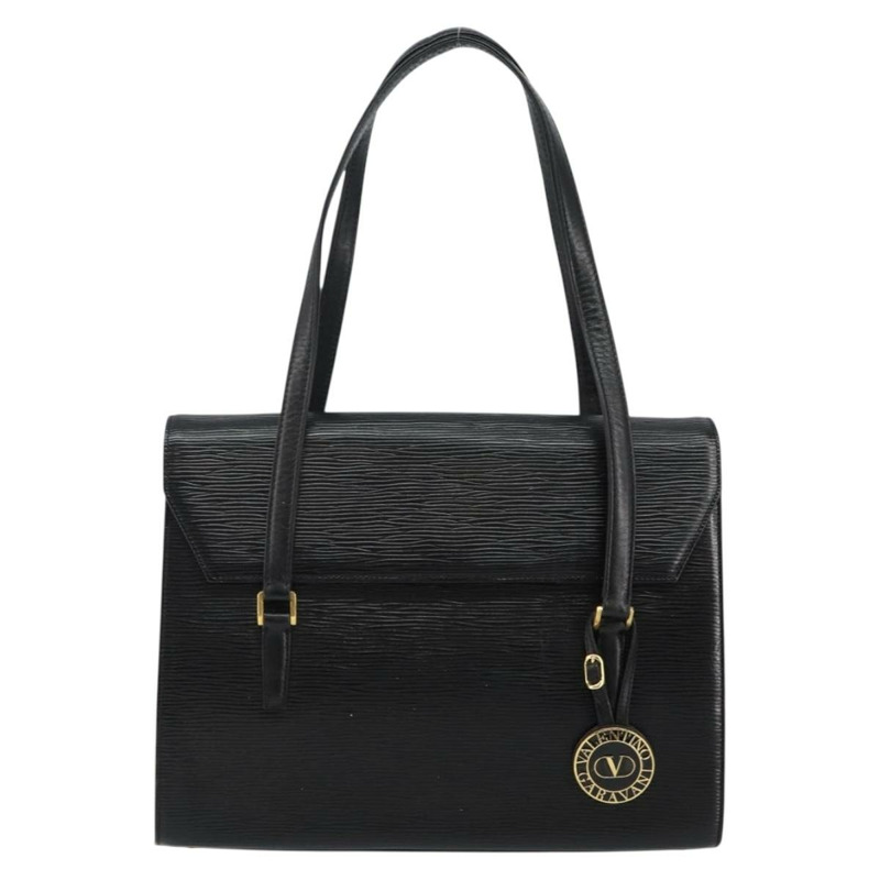 【日本直送】華倫天奴 (VALENTINO) 黑色金色皮革單肩包，正品 BA6292-12