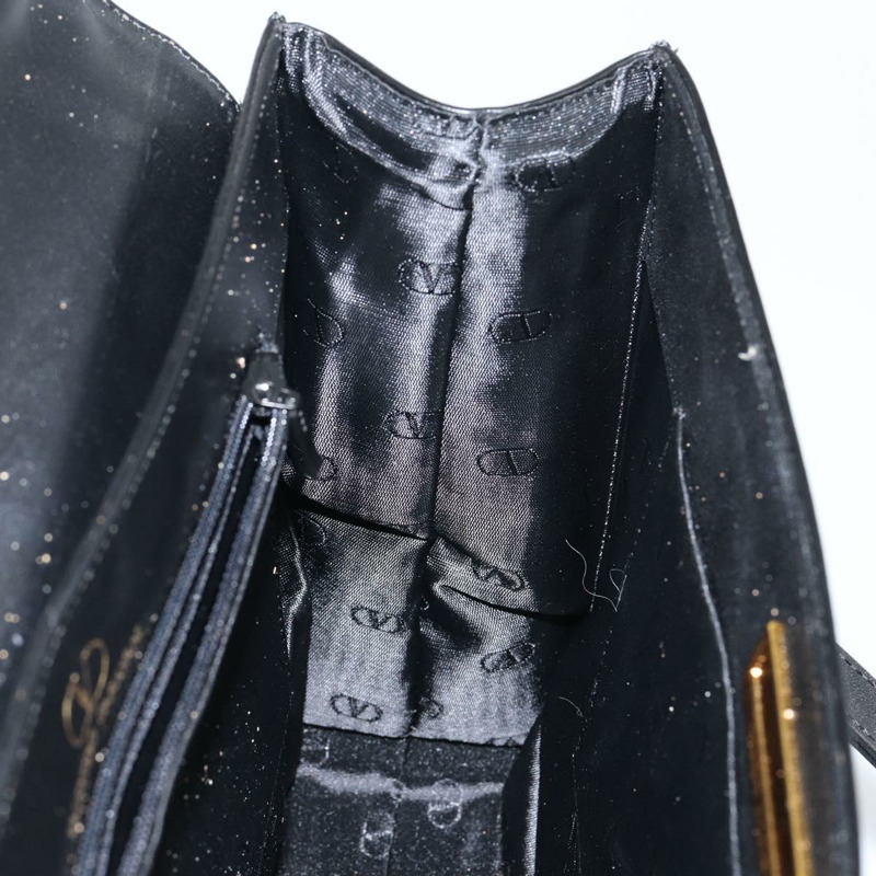 【日本直送】華倫天奴 (VALENTINO) 黑色金色皮革單肩包，正品 BA6292-17