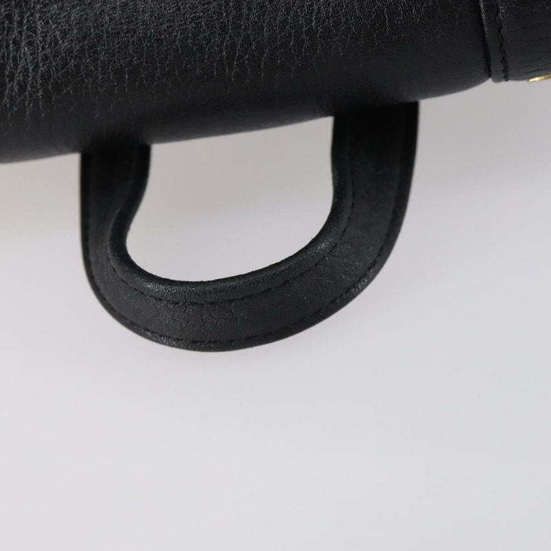 【日本直送】MCM鉚釘雙肩包,黑色皮革,金色,正品編號144411-6