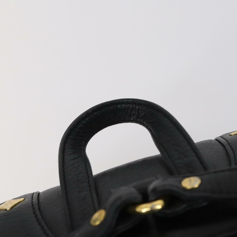 【日本直送】MCM鉚釘雙肩包,黑色皮革,金色,正品編號144411-13