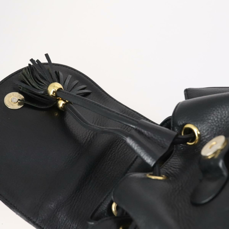 【日本直送】MCM鉚釘雙肩包,黑色皮革,金色,正品編號144411-19