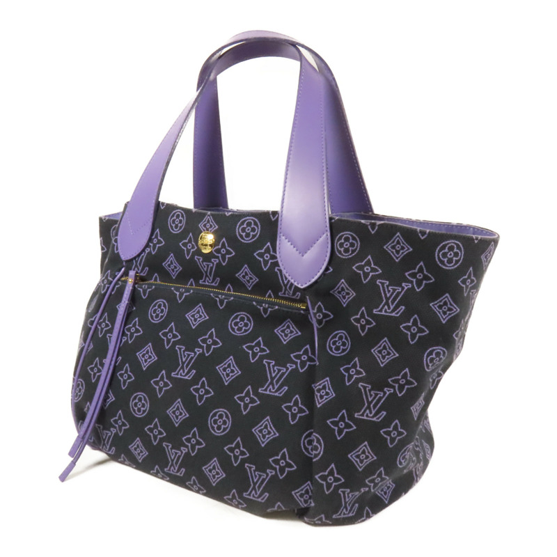LOUIS VUITTON 帆布Cabas Ipanema PM金扣肩背袋-2