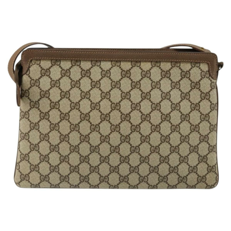 【日本直送】GUCCI GG Supreme Web Sherry Line 手提包 PVC 米色 金色 14 02 013 正品 144420-1