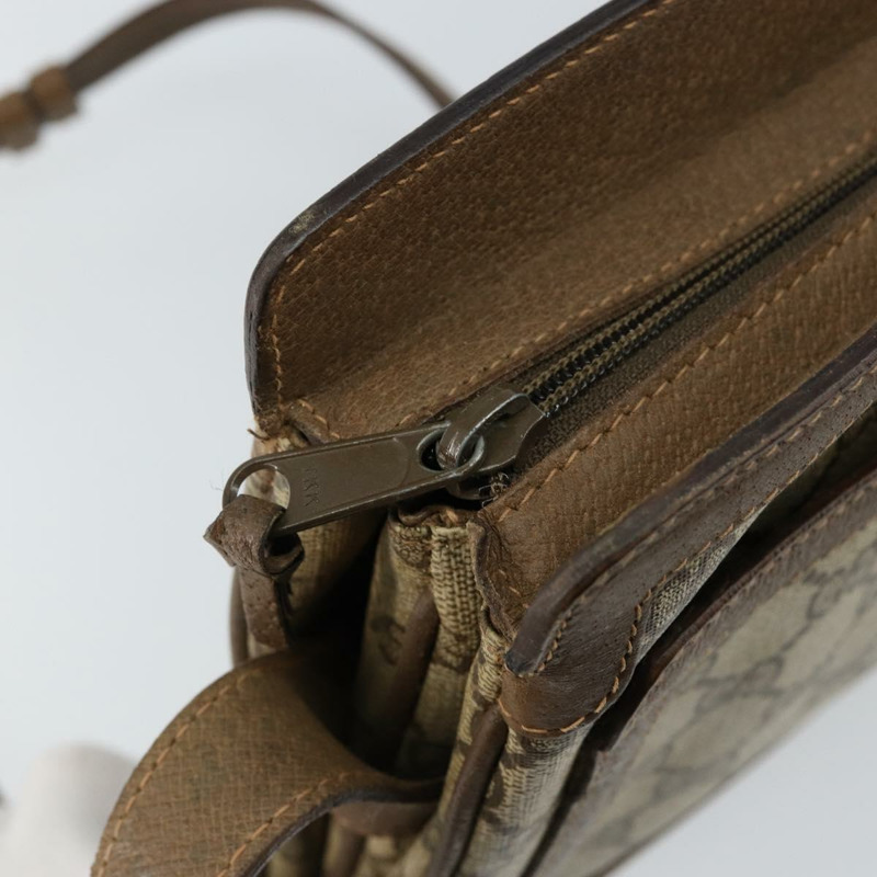 【日本直送】GUCCI GG Supreme Web Sherry Line 手提包 PVC 米色 金色 14 02 013 正品 144420-9