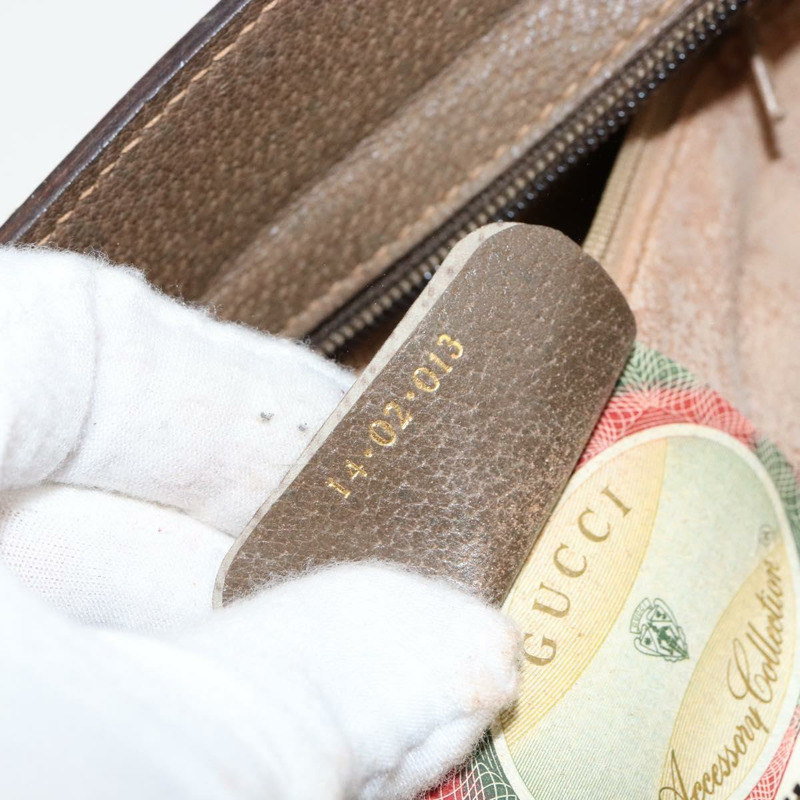 【日本直送】GUCCI GG Supreme Web Sherry Line 手提包 PVC 米色 金色 14 02 013 正品 144420-11