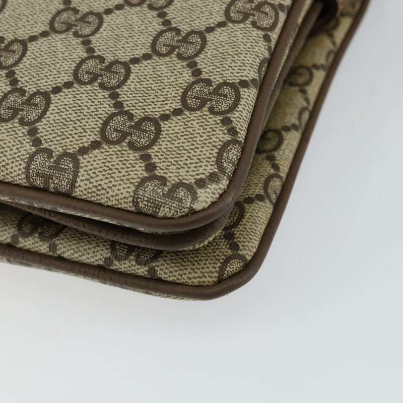 【日本直送】GUCCI GG Supreme Web Sherry Line 手提包 PVC 米色 金色 14 02 013 正品 144420-14