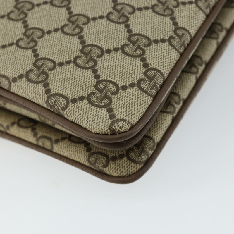 【日本直送】GUCCI GG Supreme Web Sherry Line 手提包 PVC 米色 金色 14 02 013 正品 144420-15