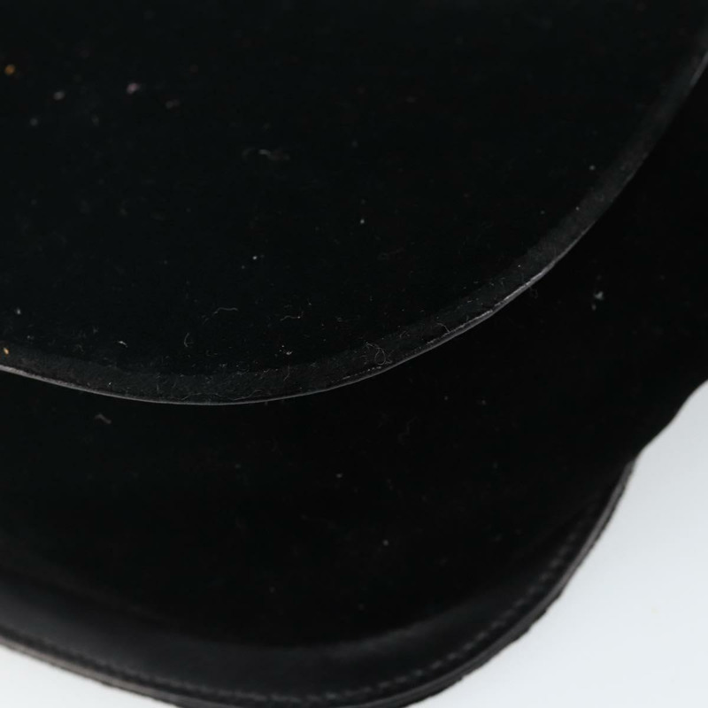 【日本直送】Salvatore Ferragamo Gancini 天鵝絨單肩包 黑色 金色 正品 144388-14