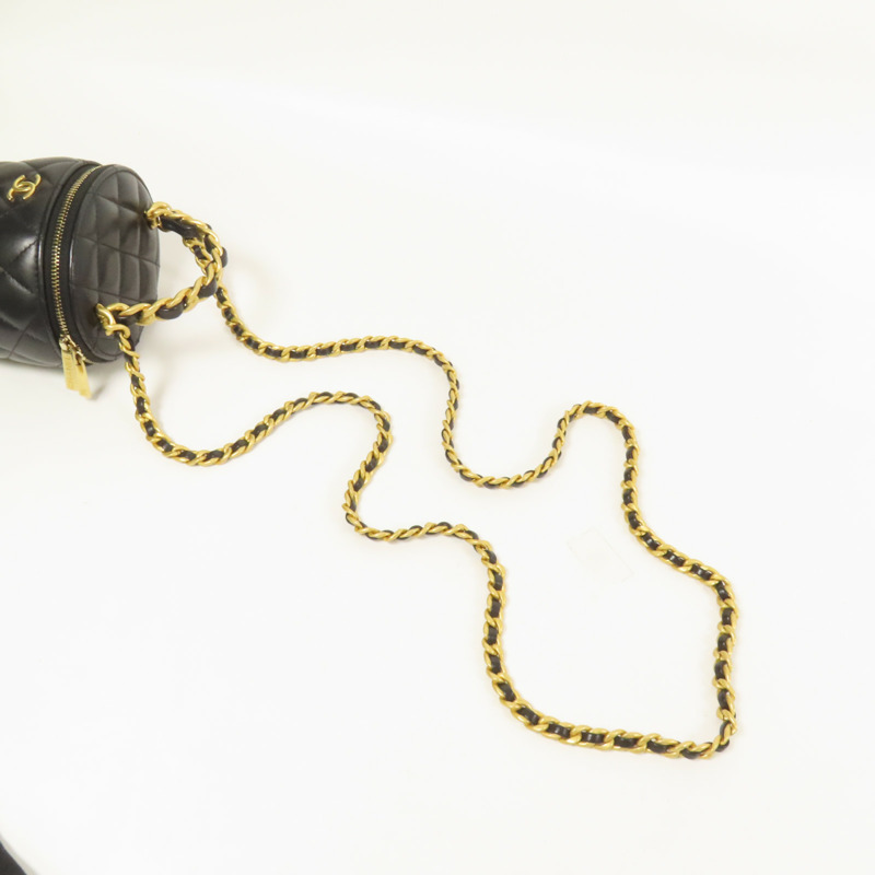 CHANEL 牛皮皮革Chain Shoulder金扣手挽肩背兩用袋-4